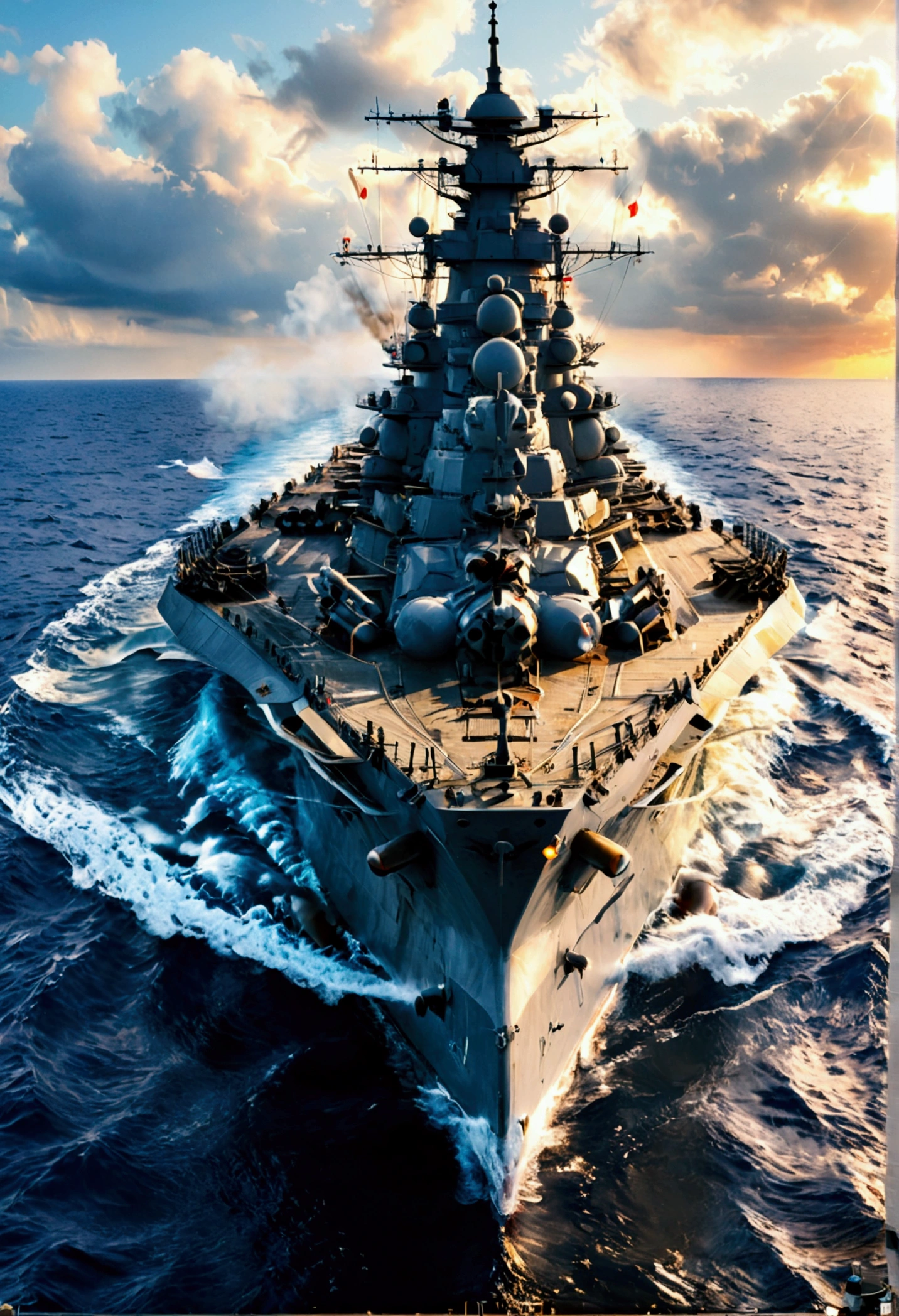 Imperial Navy Japan Total length 333m Two main guns on the foredeck、1 secondary gun 1 main gun on the aft deck、1 secondary gun Yamato-class battleship first ship Yamato