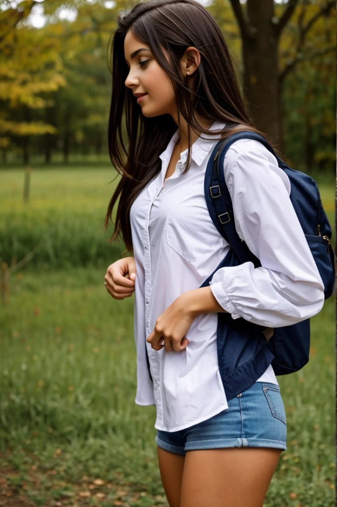 Girl covering her