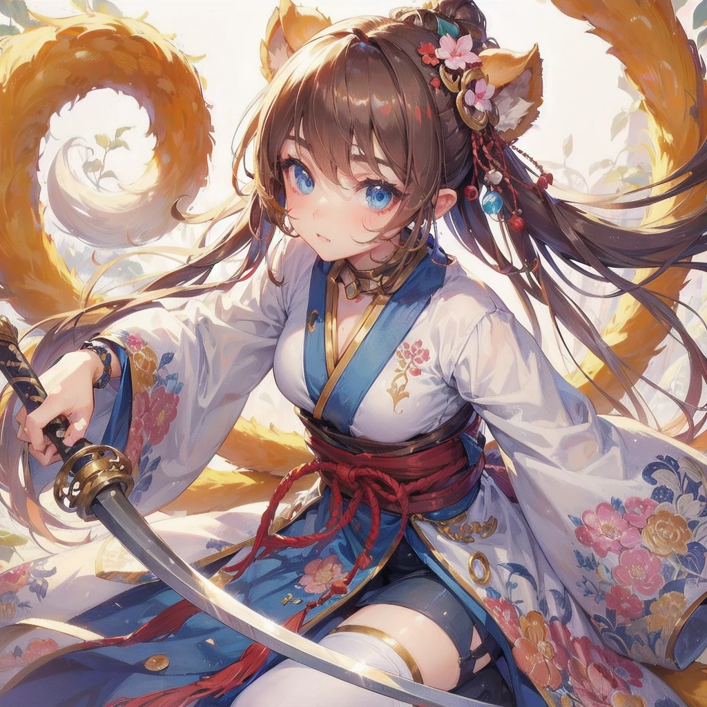  masterpiece, (textured skin), best quality, gorgeous beautiful girl, (a female 
monkey ears,monkey tail),,detailed clothes,large breasts,narrow waist,, (beautiful face), cinematic lighting, (fantasy anime art ),
