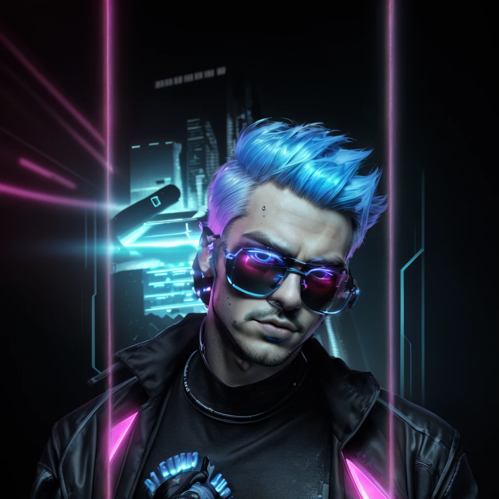 Change background cyber punk handsome boy 8k ultra resolution