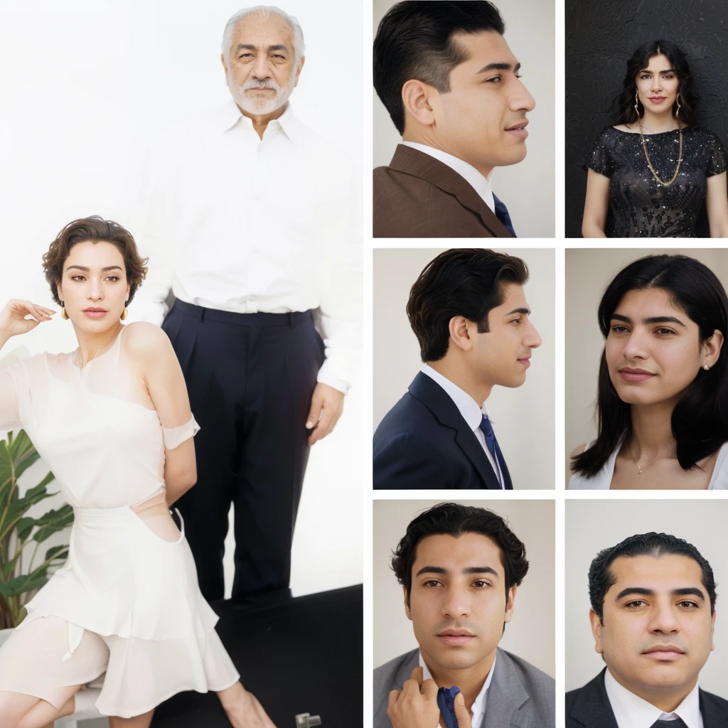 Arafed photo of a collage of people with different facial expressions., by david rubin, photo taken in 2 0 2 0, by Glòria Muñoz, by Alejandro Obregón, by Germán Londono, by Julio González, by Manuel Ortiz de Zarate, by Edward Avedisian, by Luis Molinari