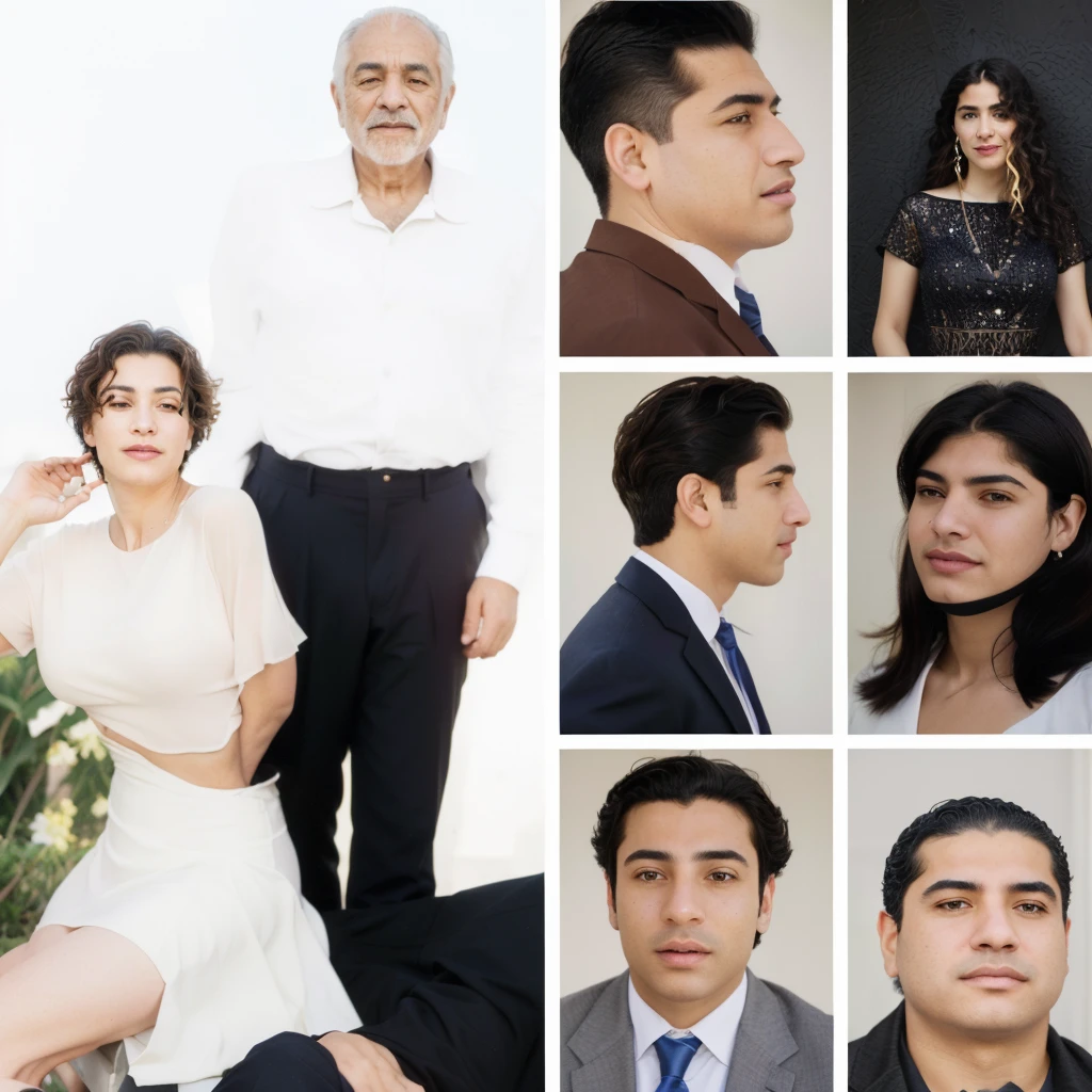 Arafed photo of a collage of people with different facial expressions., by david rubin, photo taken in 2 0 2 0, by Glòria Muñoz, by Alejandro Obregón, by Germán Londono, by Julio González, by Manuel Ortiz de Zarate, by Edward Avedisian, by Luis Molinari