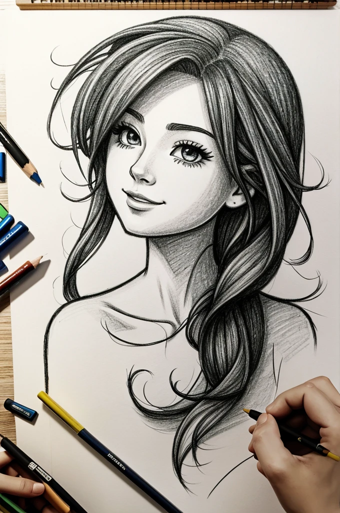A drawing in 2D animation