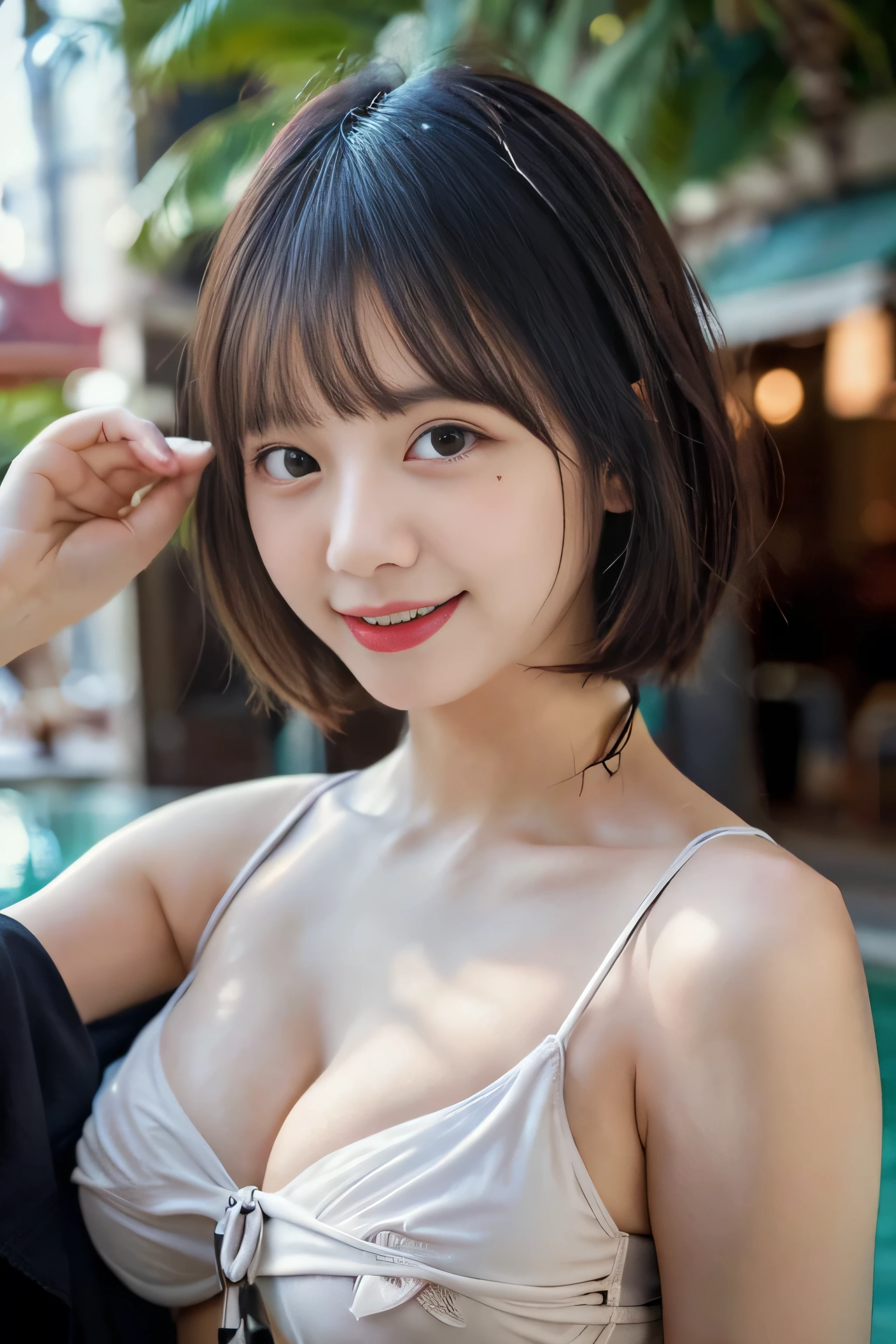 buzzer, Lustful, (Best Quality,4K, 8K, hight resolution, masutepiece:1.2), Ultra-detailed, (Realistic ,Photorealistic ,Photorealsitic:1.37), 1girl in, (Perfect body :1.2), Ultra-detailed face, Detailed lips, Detailed eyes, Sexy double eyelids, Beautiful detailed eyes, Beautiful detailed lips, Orange kimono, (After ), sexy flirty pose, short-hair, Hi-Res, Cinematic Angle, Professional Lighting, Unity 8k Wallpaper, Aesthetic, masterpiece, top-quality, Shy laughter, South Island, Waikiki, indoors, (Large Breasts:1.5), (Slim Body:1.5), (Sexy See-through Bikini:1.5)