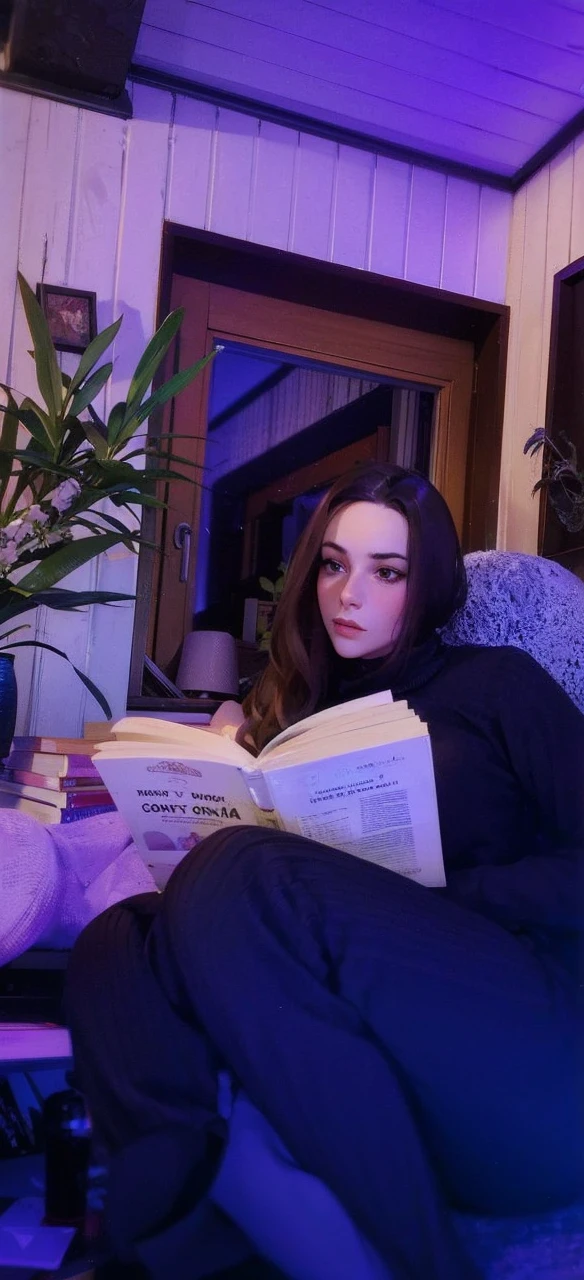 Girl read a book