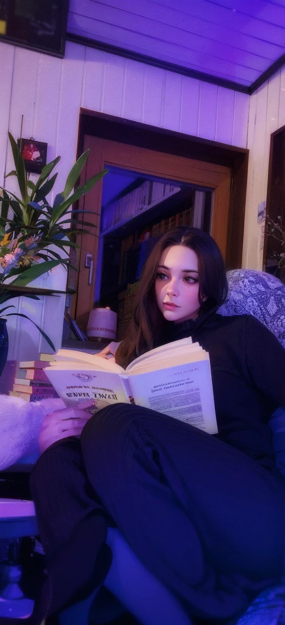 Girl read a book