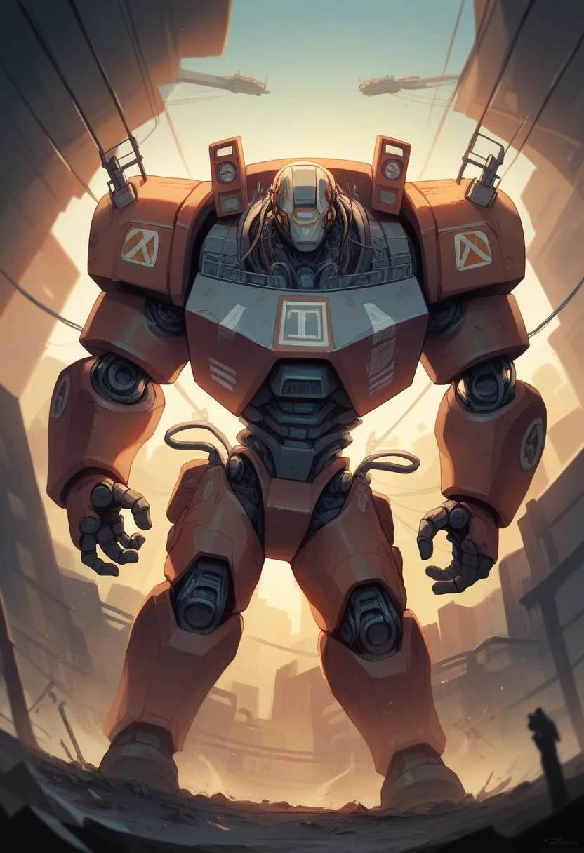"Document the future of construction with a powerful image: a team of robots crafted from iron bars, seamlessly integrated into a construction site. These mechanical workers epitomize precision and strength amidst the dynamic backdrop of heavy machinery and towering structures, showcasing the harmonious blend of innovation and industry."