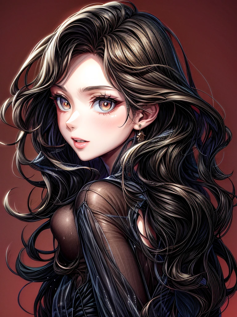 18:04:42 
A woman with long brown hairs, fair skin, brown eyes, wearing a shirt and pants. A watch on the left wrist. Her facial expression is warm and friendly. Background is a city street. Use a vibrant color palate. High resolution, 4k, ultra detailed, use a mixture of dark and light st rokes, good contrast. Good background, good hands, masterpiece.