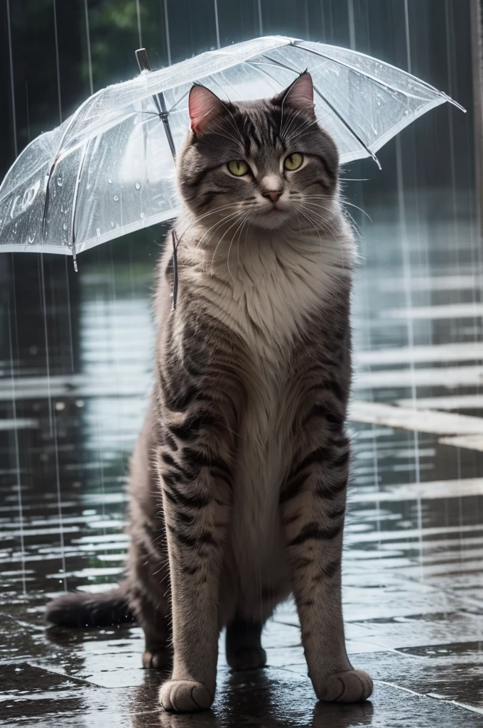 Cat in the rain