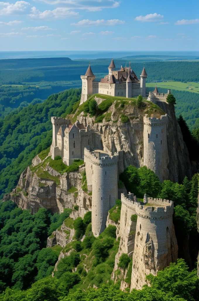 castle on top of a cliff