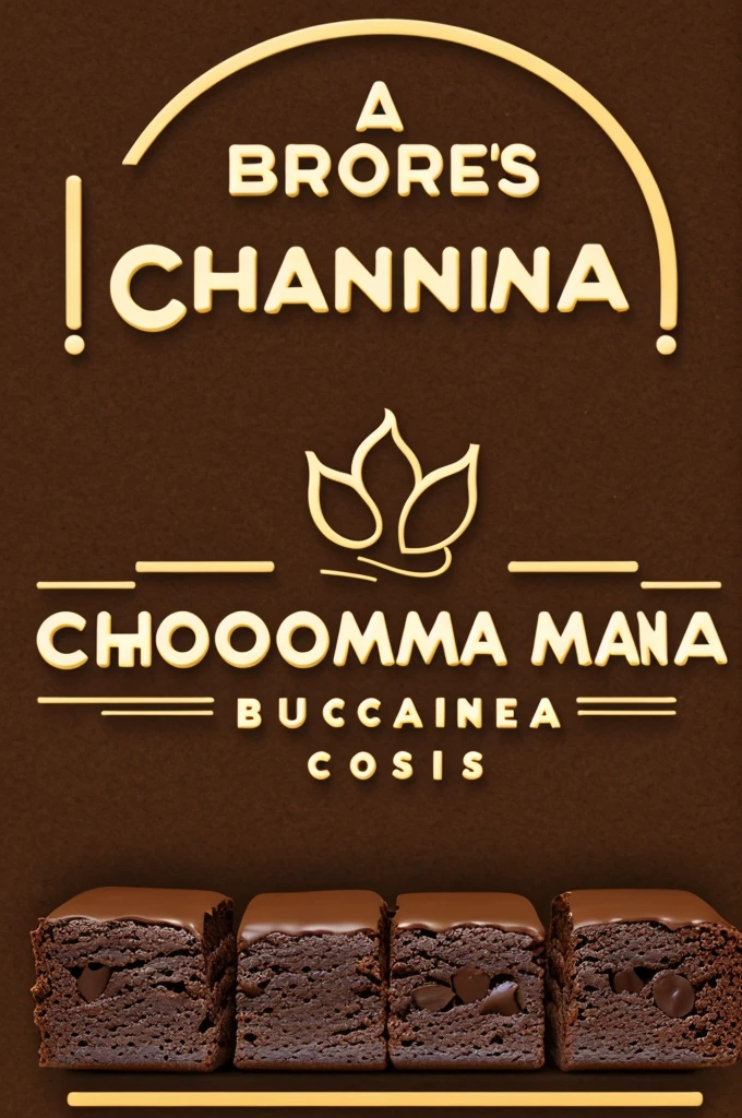 A logo for a brownie business called chocomanía