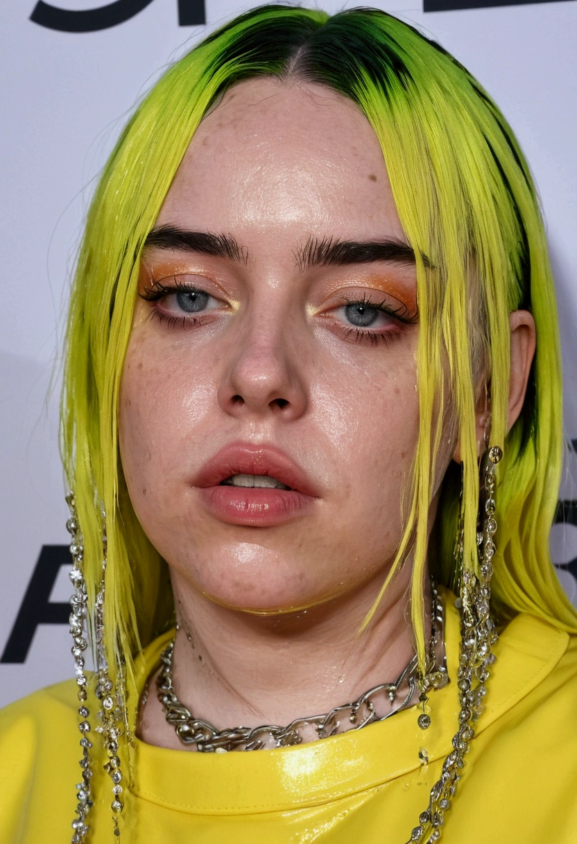 'billie eilish'  hot shot,wet skin,good pic,confident face,big boooooobbbbbbsssssssd