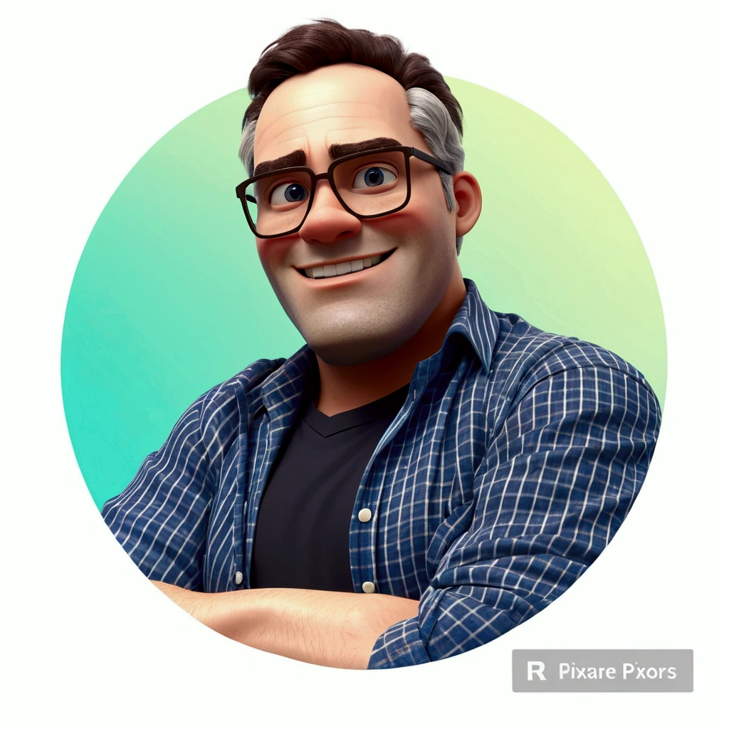 Create a Pixar-style character in a lab coat. Personagem Brown