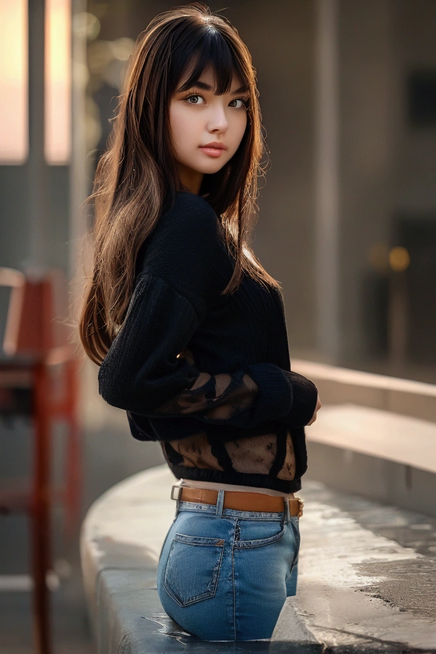 1 girl、(Looking at the audience)、(Bokeh:1.1)、Lips parted、Expressionless、Realistic、tights、skirt、Skyline、Realistic、アップskirt、skirtリフト、highest quality、masterpiece:1.3、超A high resolution、View from below:1.25 、Panties close up:1.35、Expression of a big laugh、The background is a night view、(Look Viewer:1.3)、(Beautiful Face:1.2)