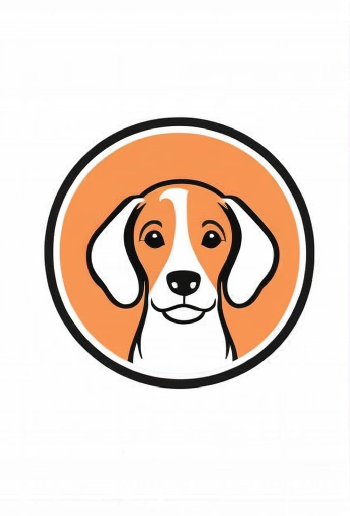 White background
Dog Cafe Logo
Inside the circle-shaped logo, a cute beagle is smiling
Happy Logo
Cute Logo
chic and modern design
The logo uses only orange, white and black