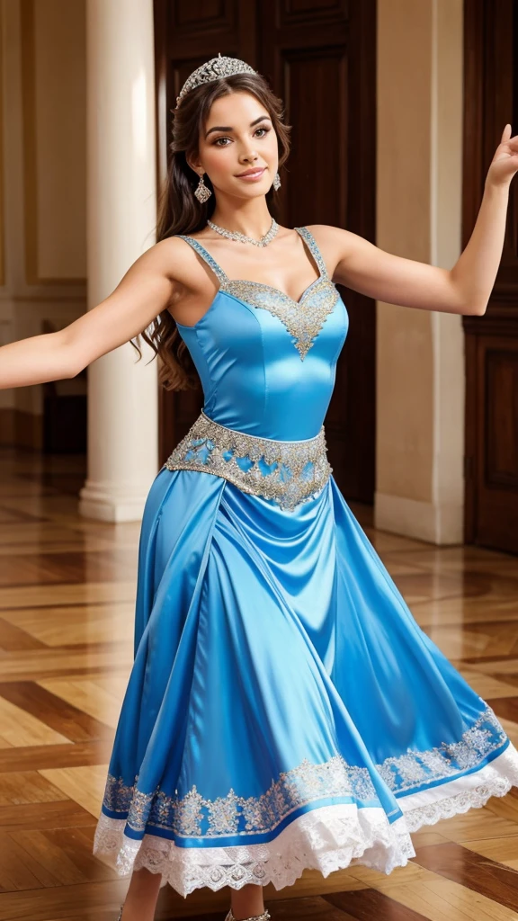 Most beautiful girls with dancing in princes dress
