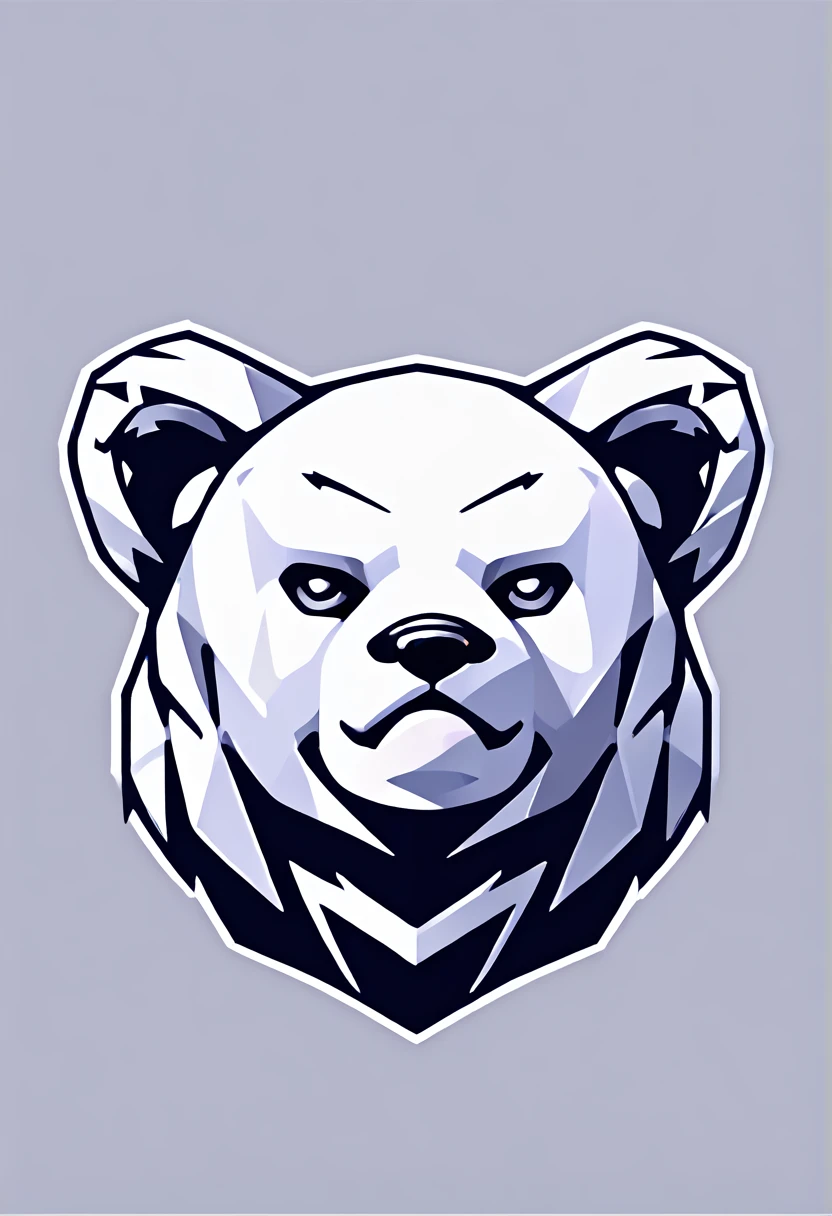 (low poly:2),(bear head Avatar:1.5),Logo Design,Single color,(Front image:2),head avatar,(fierce:2),