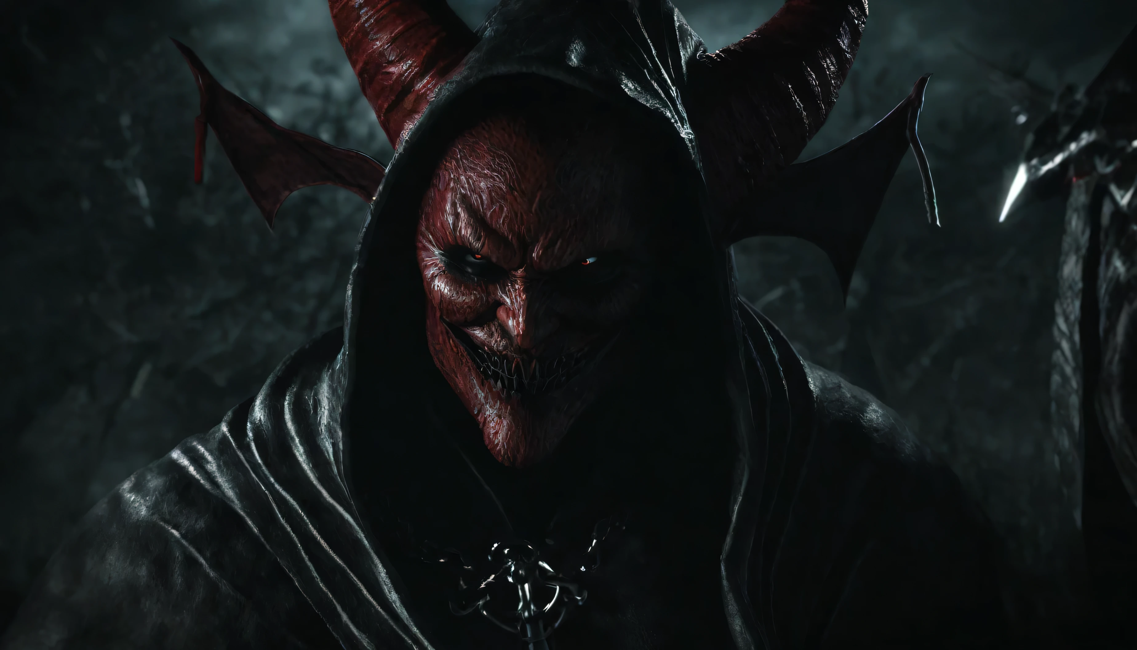 I am the devil who you thought you left behind
I'm always creeping never sleeping I am inside your mind
You have been trying to get rid of my abuse
But I'm a sinner, I'm a winner and you are born to lose
A darker side
Inside two worlds collide
I'm pushing through
Possessing you
I'm an evil soul
I'm an evil soul
I'm an evil soul
I'm an evil soul
You've been neglecting my existence for a while
But I am present so unpleasant when I put on that smile
Do you believe me when I tell you it is true
That I'm the killer in the mirror and I'm coming for you
I'm pushing through
Possessing you
I'm an evil soul
I'm an evil soul
I'm an evil soul
I'm an evil soul
Yeah!
A darker side
Inside two worlds collide
I'm pushing through
Possessing you
I'm an evil soul
I'm an evil soul
Evil soul
I'm an evil soul