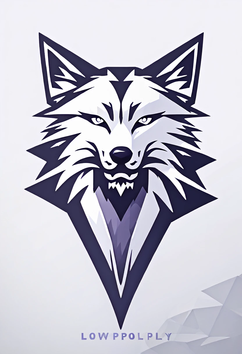 (low poly:2),(wolf head Avatar:1.5),Logo Design,Single color,(Front image:2),head avatar,(fierce:2),