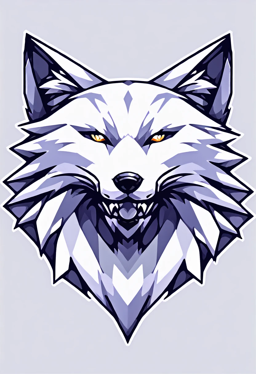 (low poly:2),(wolf head Avatar:1.5),Logo Design,Single color,(Front image:2),head avatar,(fierce:2),