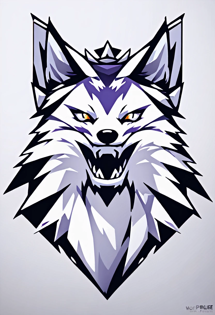 (low poly:2),(wolf head Avatar:1.5),Logo Design,Single color,(Front image:2),head avatar,(fierce:2),