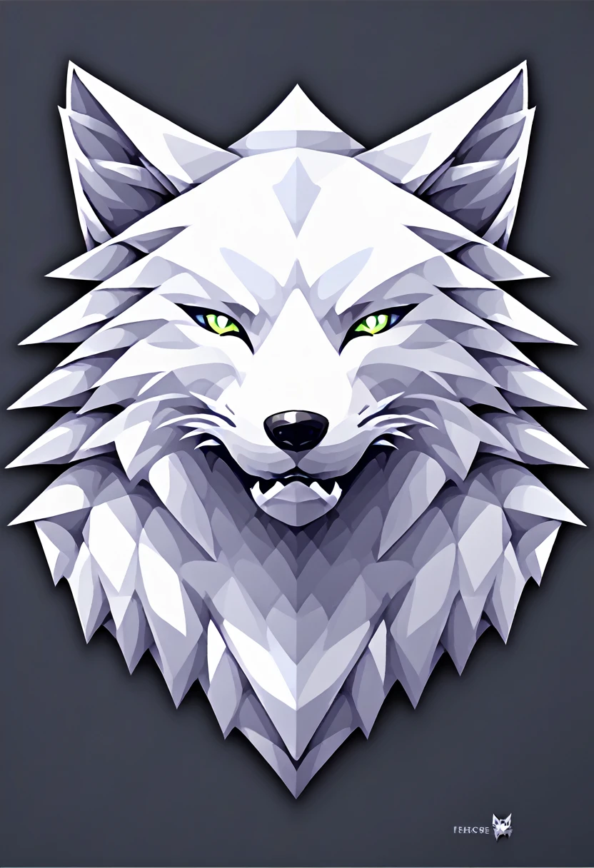 (low poly:2),(wolf head Avatar:1.5),Logo Design,Single color,(Front image:2),head avatar,(fierce:2),