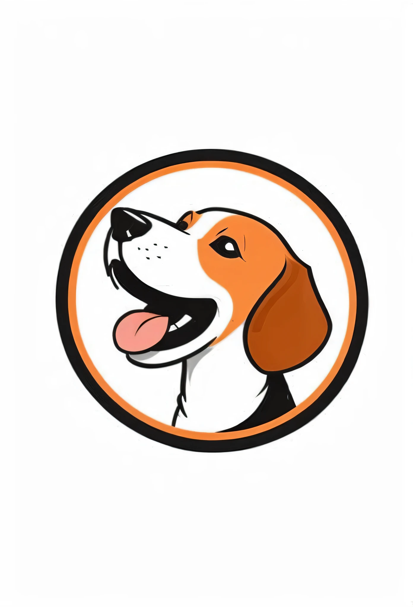 White background
Cute, beagle smiling with tongue sticking out
A stylish logo for a dog cafe
Inside the circle logo, a cute beagle smiling with its tongue sticking out
a stylish coffee cup
Happy Logo
Cute Logo
chic and modern design
The logo uses only orange, white and black