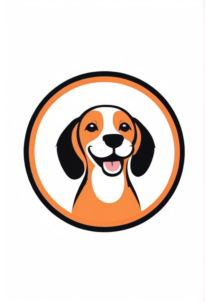White background
Cute, beagle sticking out his tongue and laughing, cute, cafe coffee cup logo on the beagle's head
A stylish logo for a dog cafe
Inside the circle logo, a cute beagle smiling with its tongue sticking out
a stylish coffee cup
Happy Logo
Cute Logo
chic and modern design
The logo uses only orange, white and black