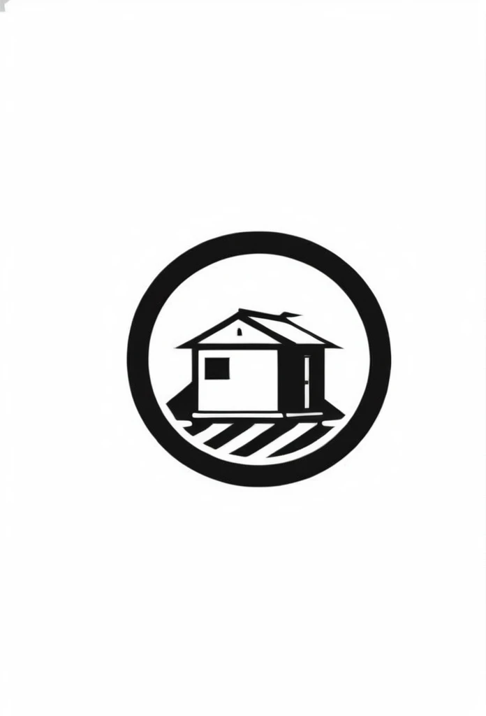 a stylish logo for the construction industry

Logo of a square container that is long next to a Japanese one-story house

Pretty cool
chic and modern design





A logo with a cool Japanese-style square container drawn inside a circle-shaped logo

The logo is monotone in black and white



White background