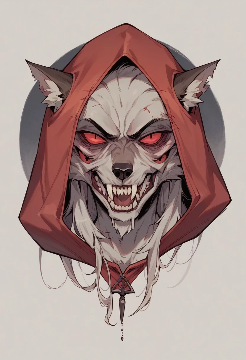 Evil Little red rding hood kild wolf horror nightmear