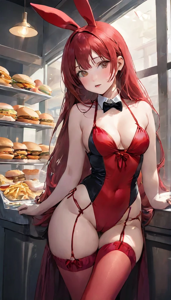 Bunny girl、Perfect Anatomy、One Woman、Black Costume、Black Stockings、Attractive ass、Thong ass、、Dim lighting、Natural look、Enchanted Room、eroticism、highest quality、highest quality、Masseter muscle area:1.3、High quality details、８ｋ
