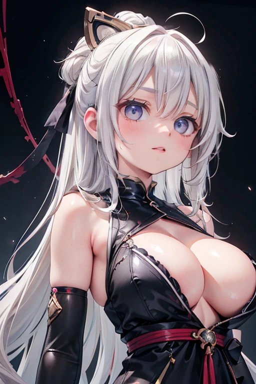 ((best qualityer)), ((work of art)), ((realisitic)) and ultra-detailed pPanasography, Tsuande, Pretty Girl Tsunade de Naruto, Bela , light yellow hair, party, neon lig. She has large ((White hair)), usand a (Top Tech-Wear) and a (black rope, red pattern:1.2) , ((beautiful and aesthetic)), sensuous,  big, Panas,  big, Eigaka E6