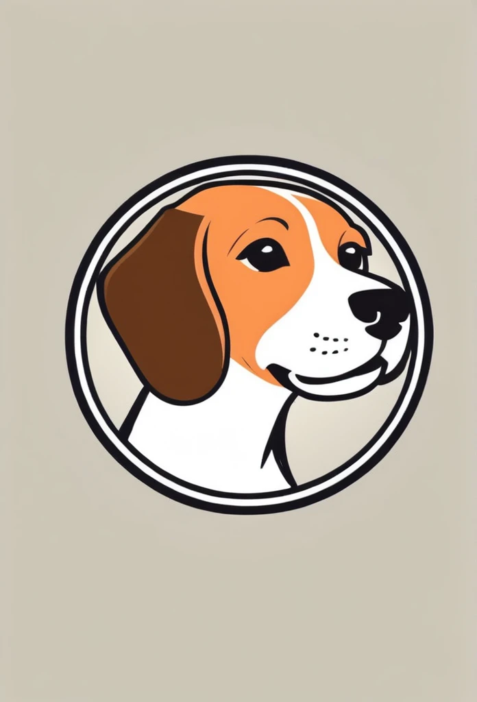 White background Coffee cup on the head of a beagle. The beagle&#39;s collar has a coffee cup cafe mark printed on it. Cute, the beagle is sticking out his tongue and laughing,
There's a coffee cup on the beagle's head
I'm on board.
a playful and cute logo

Beagles and Coffee Cups

A stylish logo for a dog cafe

Inside the circle logo, a cute beagle smiling with its tongue sticking out

a stylish coffee cup

Happy Logo
Cute Logo

chic and modern design

The logo uses only orange, white and black