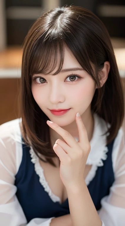 Tabletop, Highest quality, shape, Very detailed, finely, High resolution, 8k wallpaper, 完璧なダイナミックな構shape, Beautiful and exquisite,ランダムなcute髪,,Natural color lip, Bold sexy pose,smile、20-year-old girl、cute、Looking into the camera,Always blur the background,Perfect and beautiful face,Slim face and figure,Big eyes、Putting on gal makeup,Small face,Shooting from below、Blurred Background,Elegant feminine face、smile、Actual Photos、Adult ta Fashion、Change pose randomly、Randomly change the shooting angle and position、Summer fashion for women、Disheveled Hair、original、