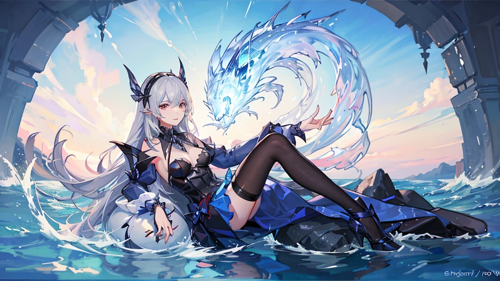 anime styling, Noelle Silva Trevo Negro, water handling, elements of magic