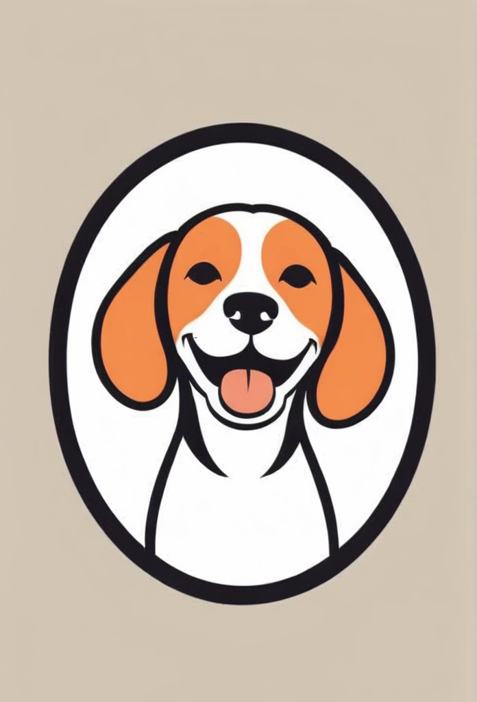 White background Coffee cup on the head of a beagle. The beagle&#39;s collar has a coffee cup cafe mark printed on it. Cute, the beagle is sticking out his tongue and laughing,
There's a coffee cup on the beagle's head
I'm on board.
a playful and cute logo

Beagles and Coffee Cups

A stylish logo for a dog cafe

Inside the circle logo, a cute beagle smiling with its tongue sticking out

a stylish coffee cup

ビーグルは舌を出してにっこりかわいく笑っている


Happy Logo
Cute Logo

chic and modern design

The logo uses only orange, white and black