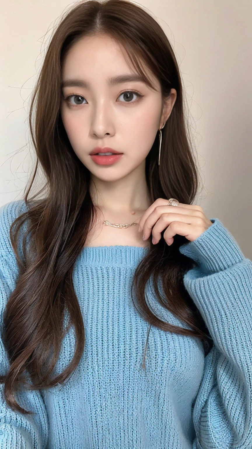  Highest quality, shape, Very detailed, finely, High resolution, 8k wallpaper, 完璧なダイナミックな構shape, Beautiful and exquisite,  Natural Lip, whole body, Navel exposure, front,Nipples、bangs、University classroom、White short-sleeved blouse、Pleated skirt、Brown Hair、(((Nipplesはピンク色)))、(((Thighs)))、The correct five fingers、Looking into the camera