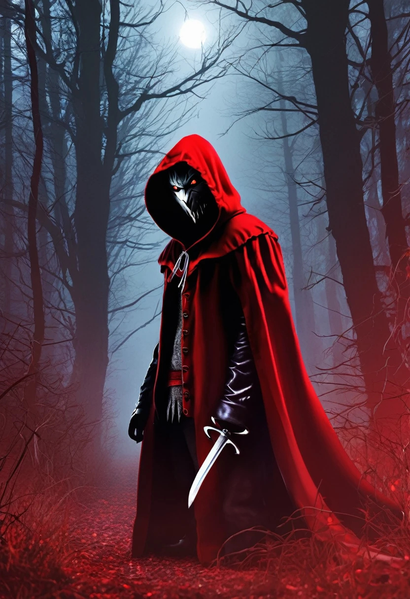 Evil Little red rding hood kild wolf horror nightmear