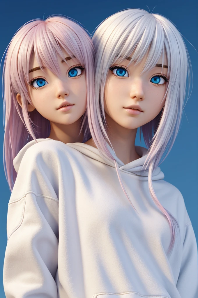 3dcharacter,(1人,bit girl:1.2),clever,__eyecolor__The eye,white colors__hair-male__,fleece,(full bodyesbian:1.2),simple backgound,tmasterpiece,Best quality at best,(Light tomato gradient background:1.1)