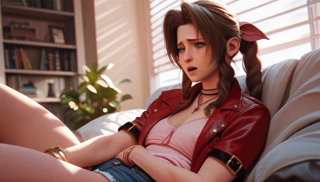 Aerith,Embarrassing,Masturbate,