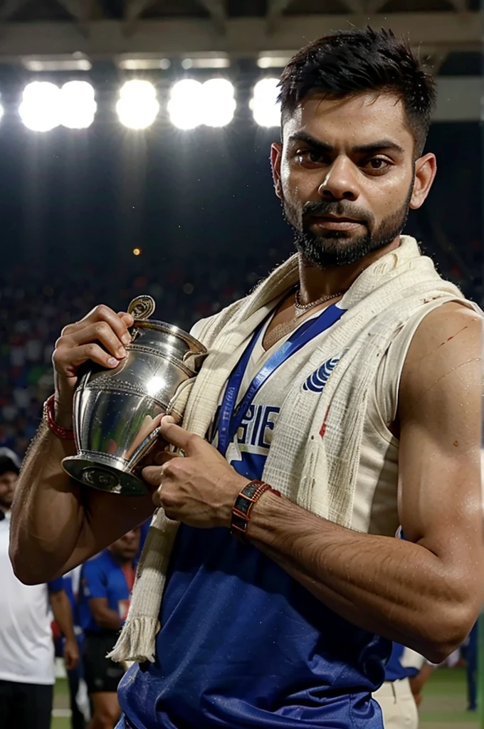 Virat kohli with ipl cup
