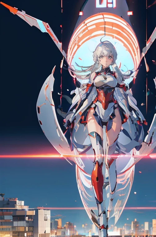 1 girl,mature girl,kiana kaslana,Herrchel of Flamescion,Honkai Impact,white hair,shiny hair,beautiful long hair,beautiful eyes, high quality,beautiful,mecha,valkyrie,hyper,masterpiece,mecha armor,massive breasts,big ass,perfect body, nice body, curvy,armor,hyper quality,high quality, perfect,high detailed eyes,high detailed face,valkyrie suit,machine,wings,fire guns,flame sword,magic,looking at viewer