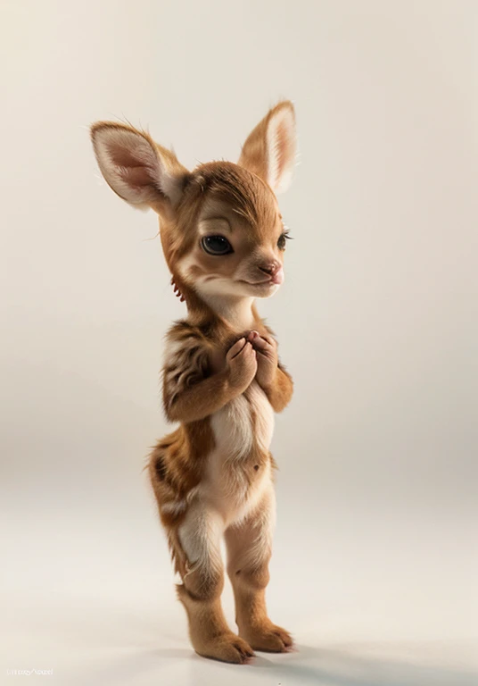 1 super cute peluche, ((fawn)),, pastel colors, ultra cute, ultra realistic, uhd, mascotte