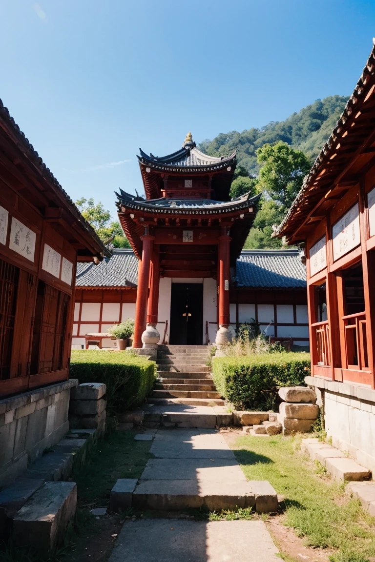 masterpiece, Super detailed, The background is a temple, Kochou