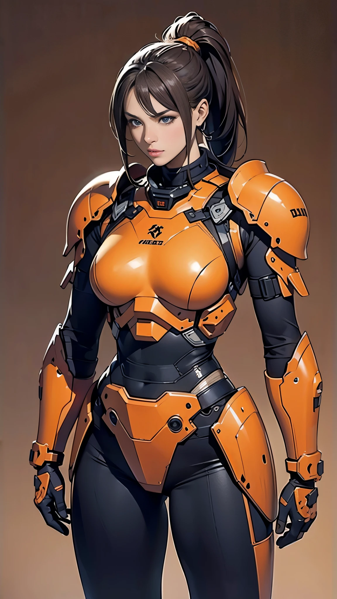 (masterpiece:1.2, Highest quality,High resolution,Very detailed),8K,wallpaper,(Very detailed),(Concept Art),(Armored Core Style),Woman in ninja robot armor,ponytail,(Fire Ninja),(Orange body),(Fine grain:1.3),(Detailed face:1.3),(Detailed body:1.3),((Cowboy Shot)),(((The background is a blazing flame)))