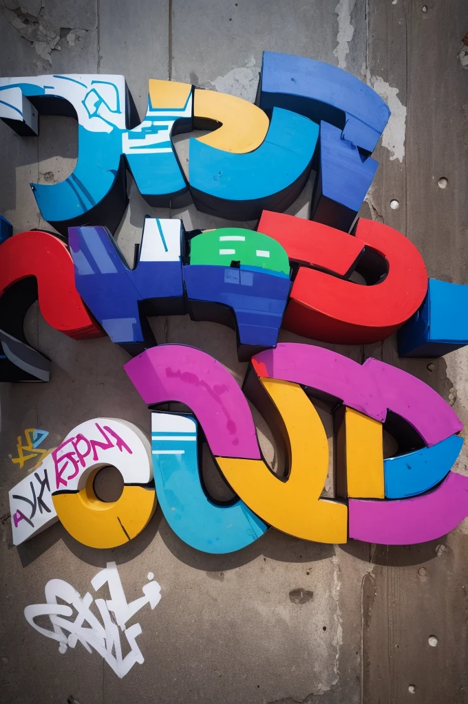 Rusp word made with custom graffiti letters 
