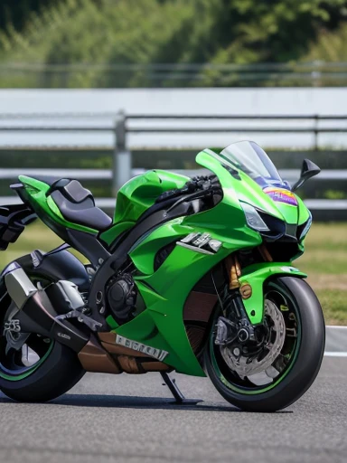 Japanese woman,black hair,27 years old, (slender), (small breasts),best quality, detailed, beautiful, insanely detailed, absurdres,perfect anatomy, motoGP, two women, kawasaki racer replica motorcycles Hang-off while cornering, (motion blur:1.1),ground-level shot, (side view:1.2)