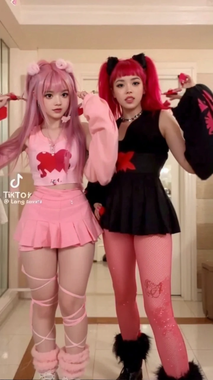 Leave it as it is, make the hair pink, pink hair, pink bangs, not black hair, pink hair, pink hair, pink hair