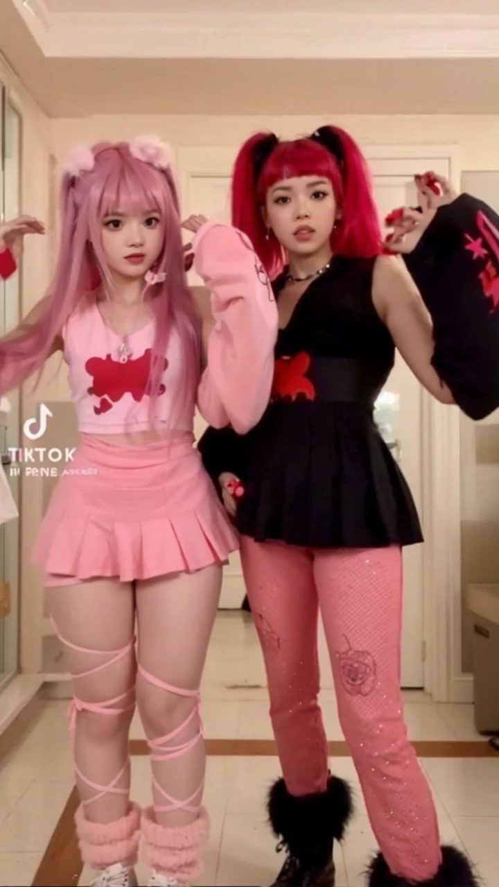 Leave it as it is, make the hair pink, pink hair, pink bangs, not black hair, pink hair, pink hair, pink hair
