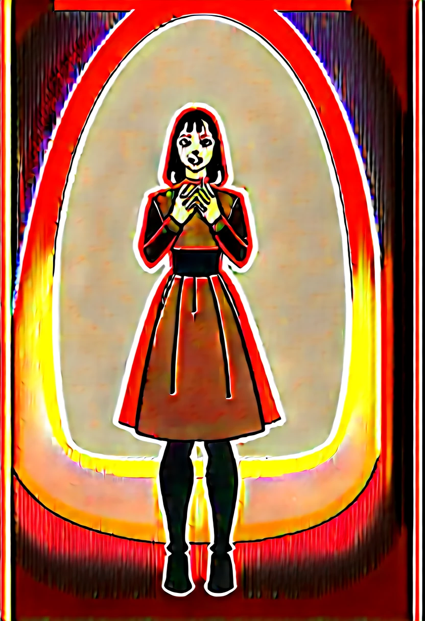 a woman wearing a light beige delicate and soft fabric dress, long sleeves reaching the shoulders, stockings gathered, dress length below the knees with a small opening on the right side, detailed dress, photorealistic, realistic fabric textures, warm lighting, cinematic composition, highly detailed, masterpiece